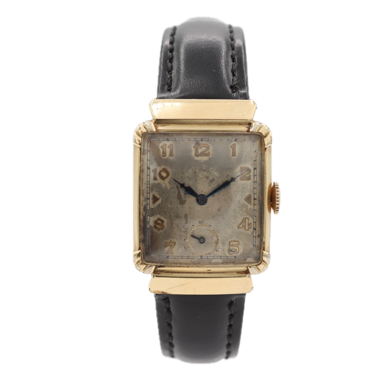 Vintage Lord Elgin Square Men's Mechanical Wristwatch 559 USA 14k Gold Filled