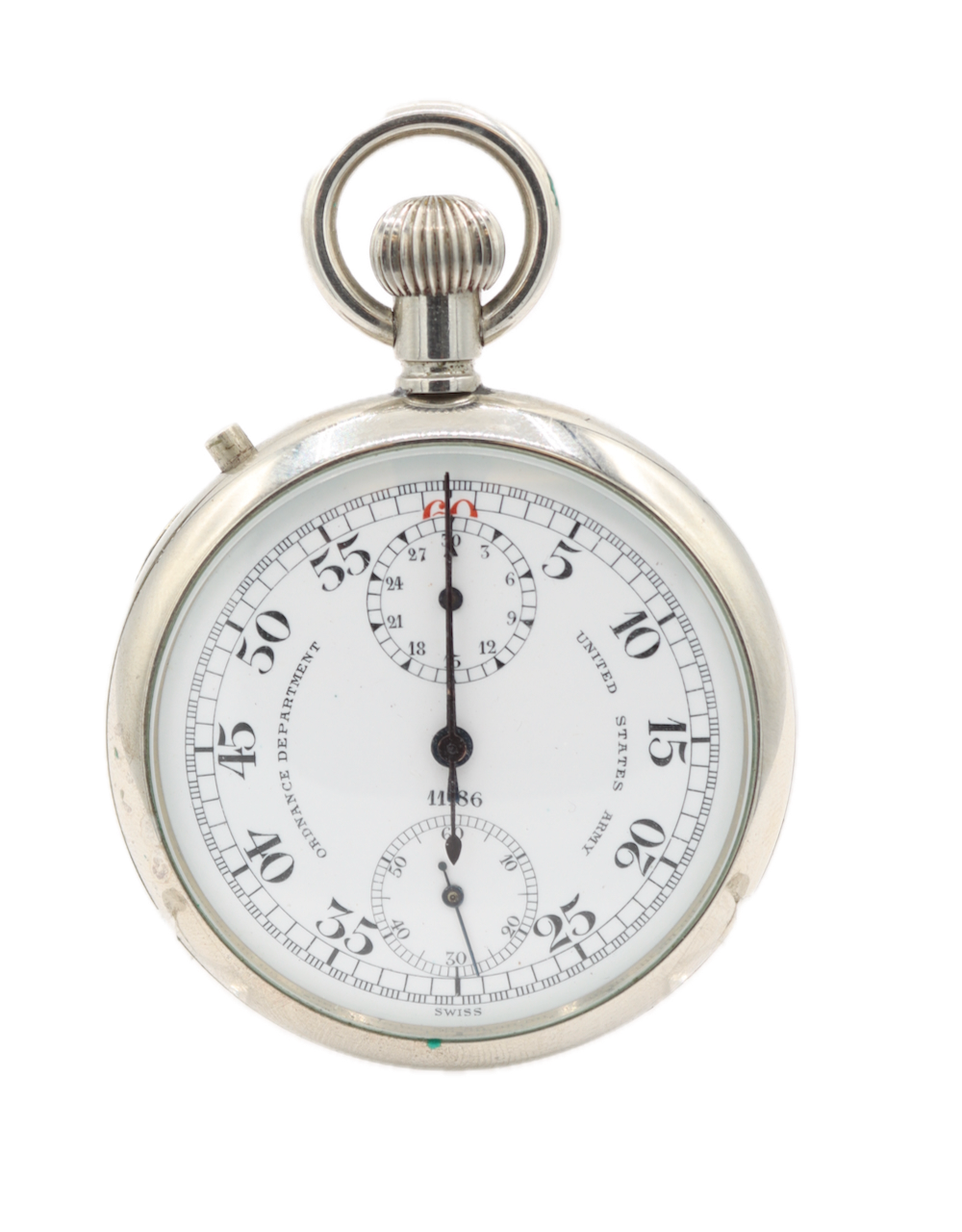 Vintage Hose United States Army 11186 Split Second Mechanical Stop Watch