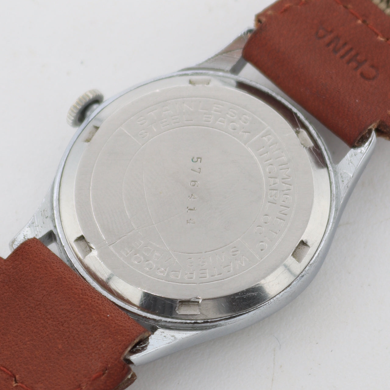 Vintage Superior Military Style Men's Mechanical Wristwatch Swiss Steel & Chrome
