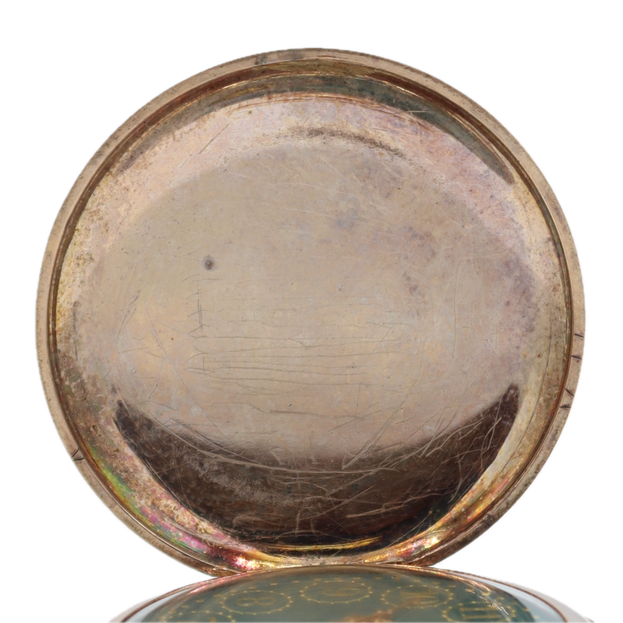 Antique 0s Elgin Green Multicolor Hunter Pocket Watch 109 Tricolor Gold Filled