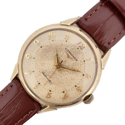 Vintage Longines 2346-SW Men's Automatic Wristwatch 19AS 10k GF w Guilloche Dial