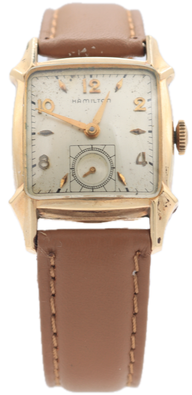 Vintage Hamilton Dixon Men's Mechanical Wristwatch 747 USA 10k Gold Filled