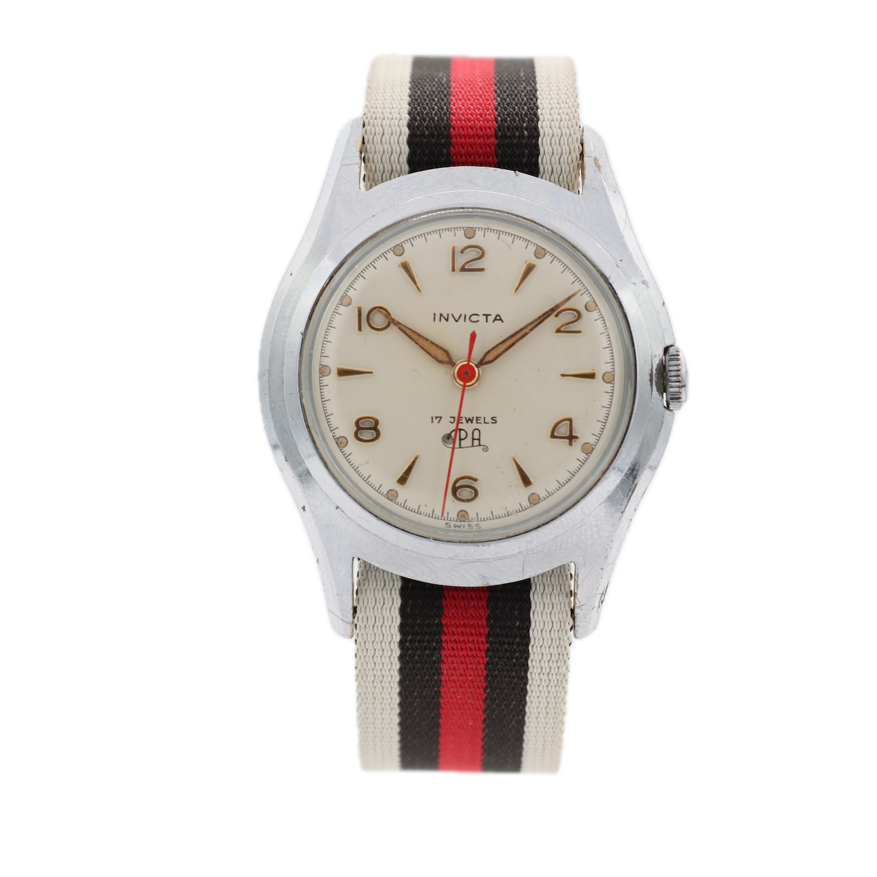Vintage Invicta PA Men's Mechanical Wristwatch Swiss Steel & Chrome Plated