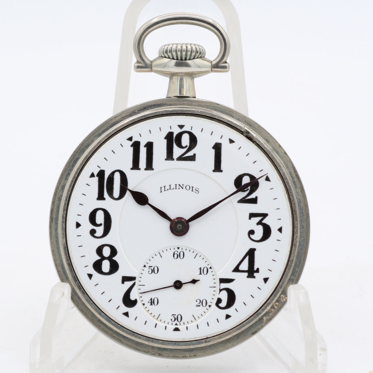 Antique 18s 1923 Illinois 21j Railroad Pocket Watch Bunn Special Silverode USA