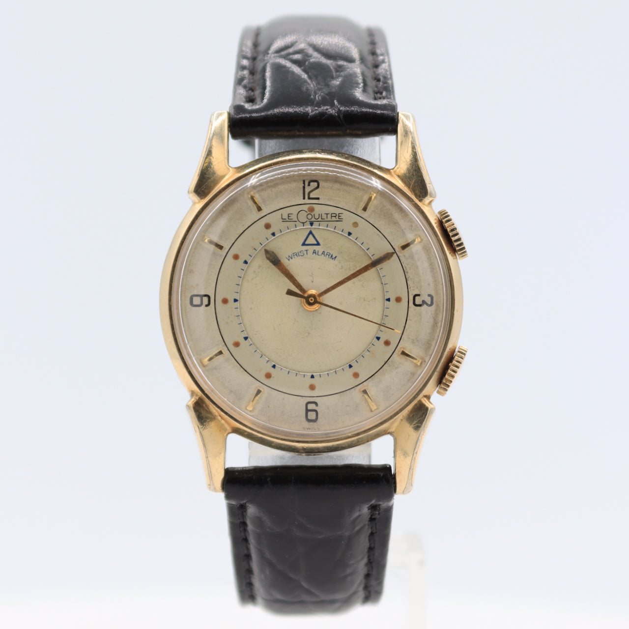 Vintage 32mm LeCoultre 2052-1 Wrist Alarm Men's Mechanical Alarm Wristwatch 814