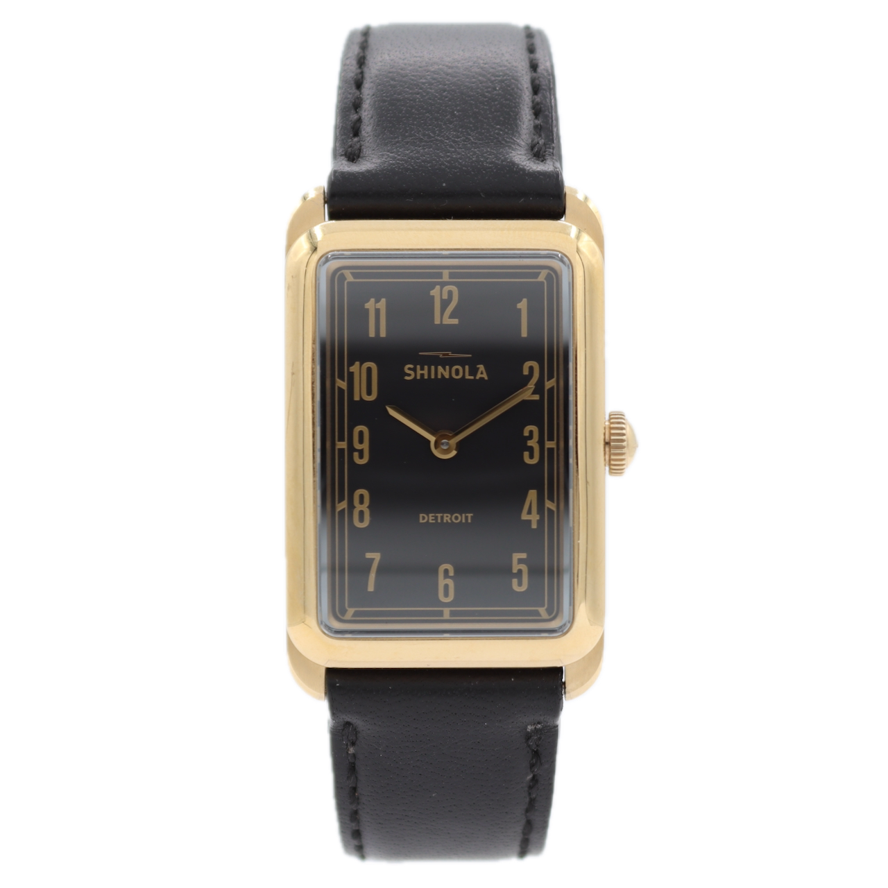 Vintage 24mm Shinola Muldowney Black Men's Quartz Wristwatch USA Steel