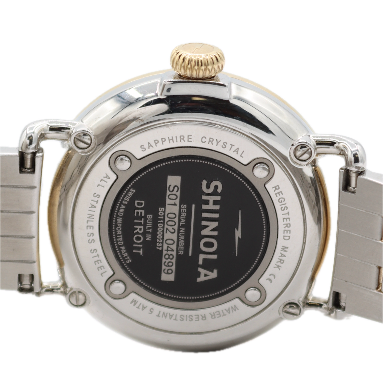 Vintage 36mm Shinola Runwell MOP Dial Men's Quartz Wristwatch Argonite-705