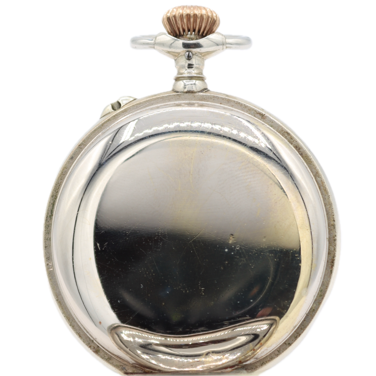 Antique 50mm Unbranded Engraving Mechanical Chronograph Pocket Watch Swiss