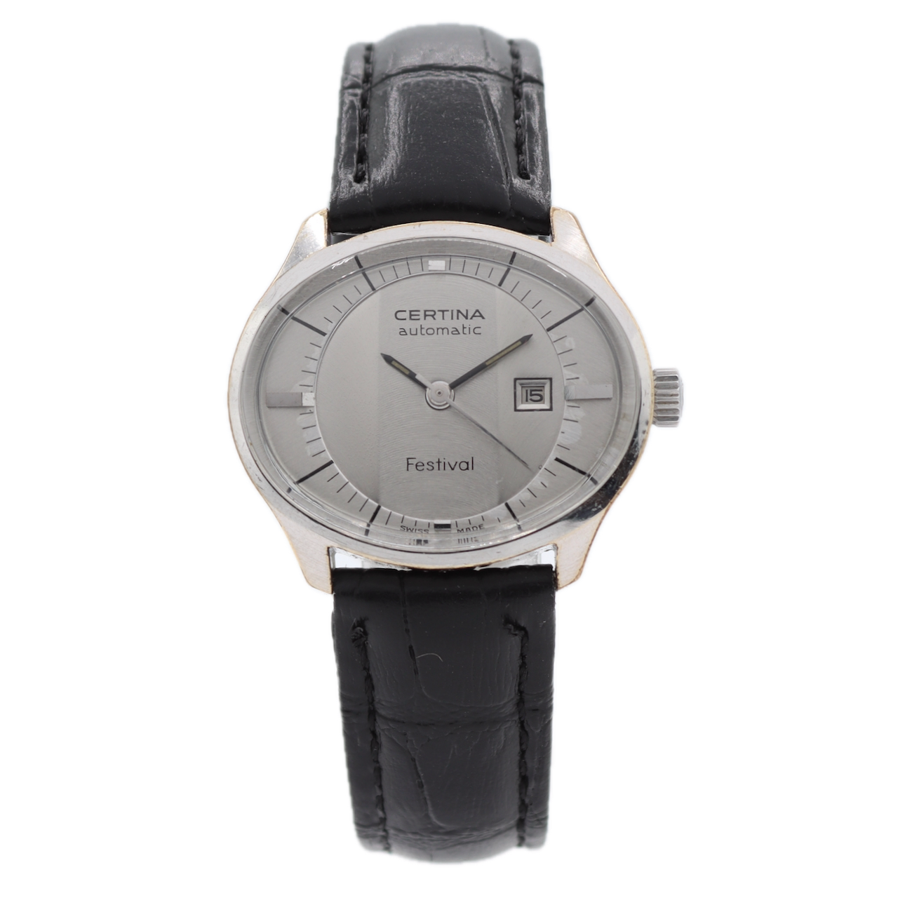 Vintage 30.5mm Certina Festival Men's Automatic Wristwatch 17-351 Chrome Plated