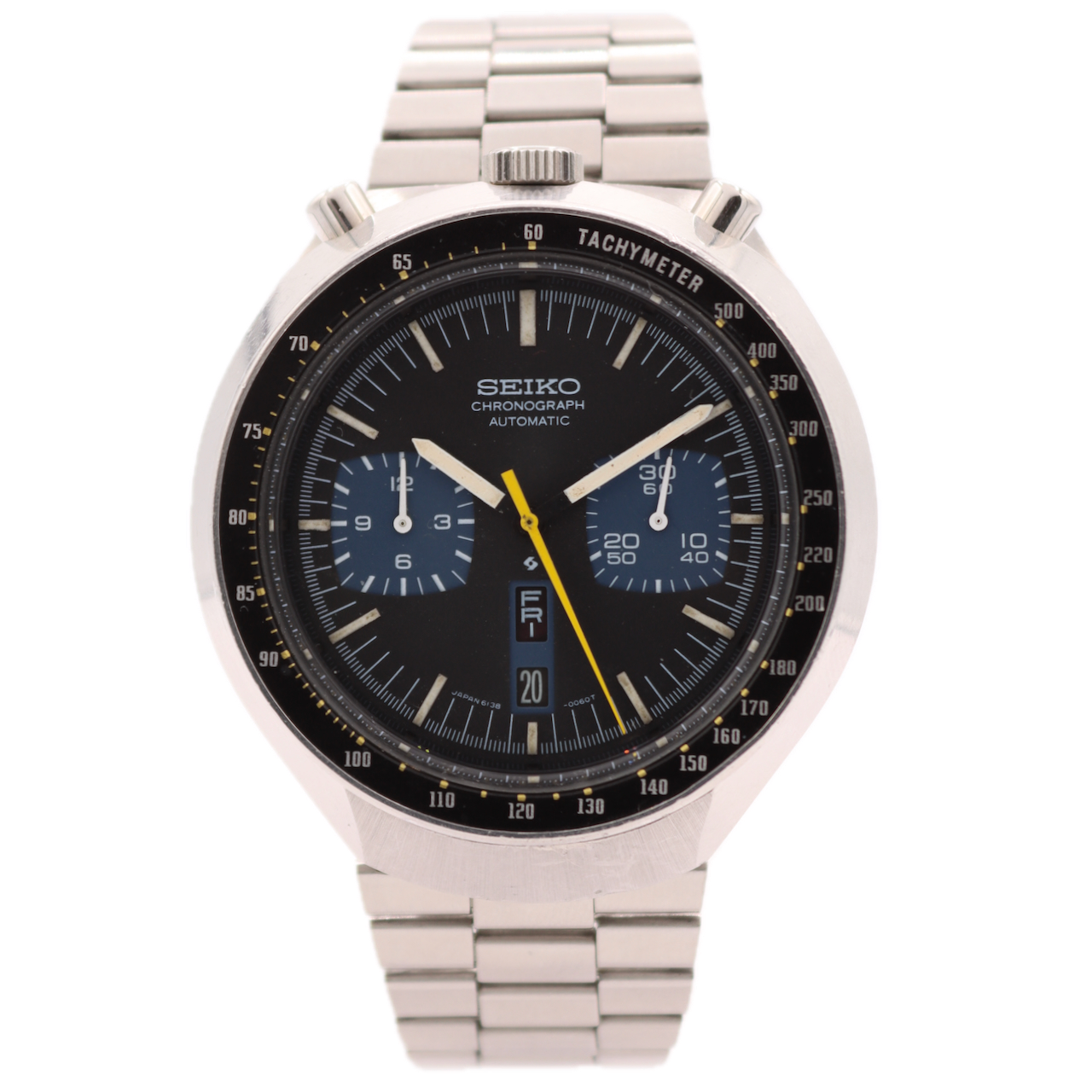 Vintage Seiko Bullhead Speedtimer 6138-0040