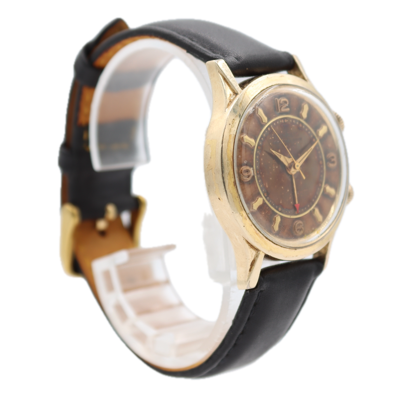 Vintage 33.5mm Benrus 6110 Wrist Alarm Men's Automatic Wristwatch Swiss 10k GF