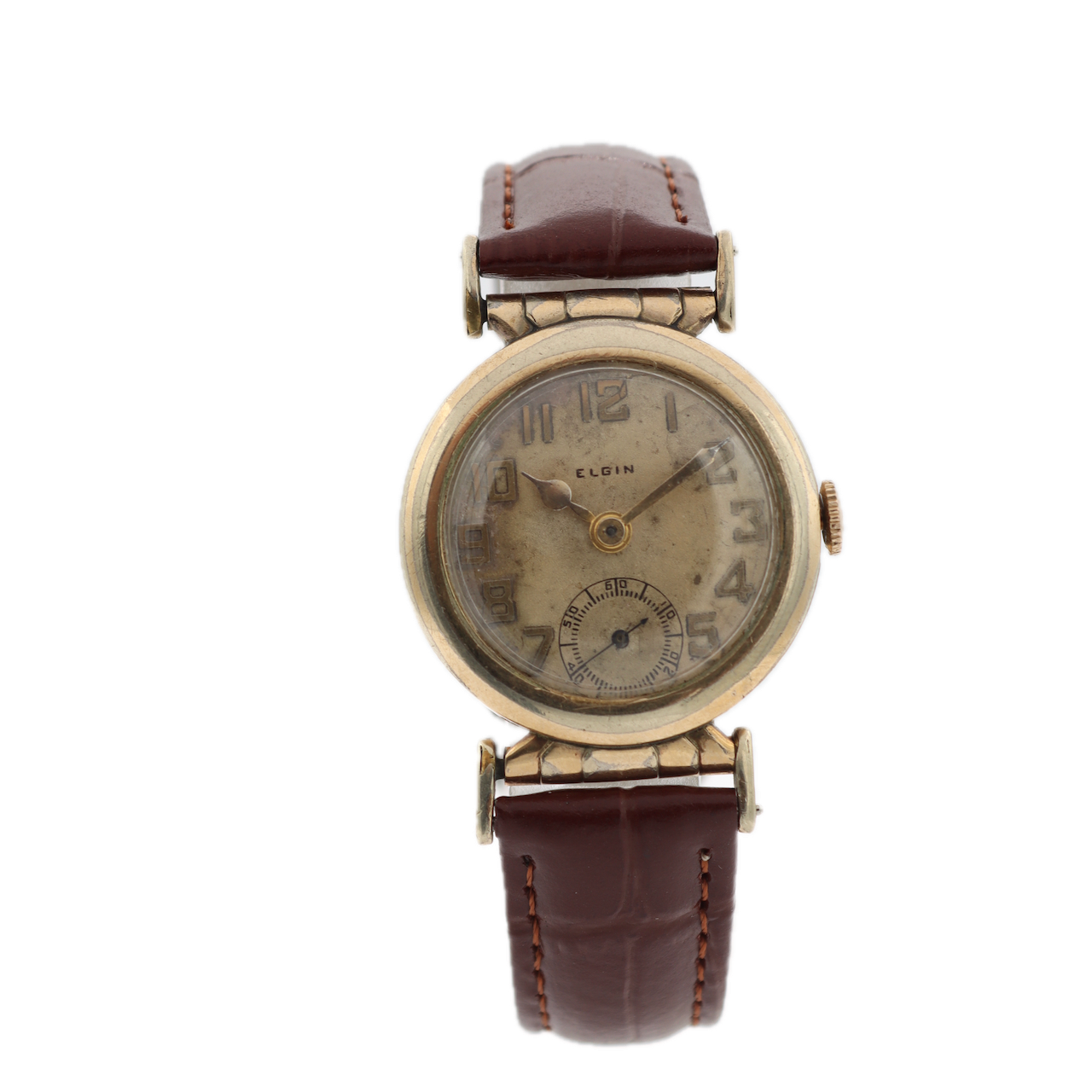 Vintage Elgin Flex Lug Men's Mechanical Wristwatch 485 10k Rolled Gold Plated