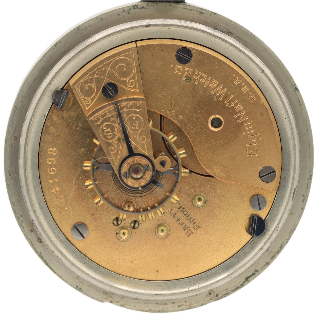 Antique 18 Size Elgin 7 Jewel Mechanical Pocket Watch Grade 73 Oresilver