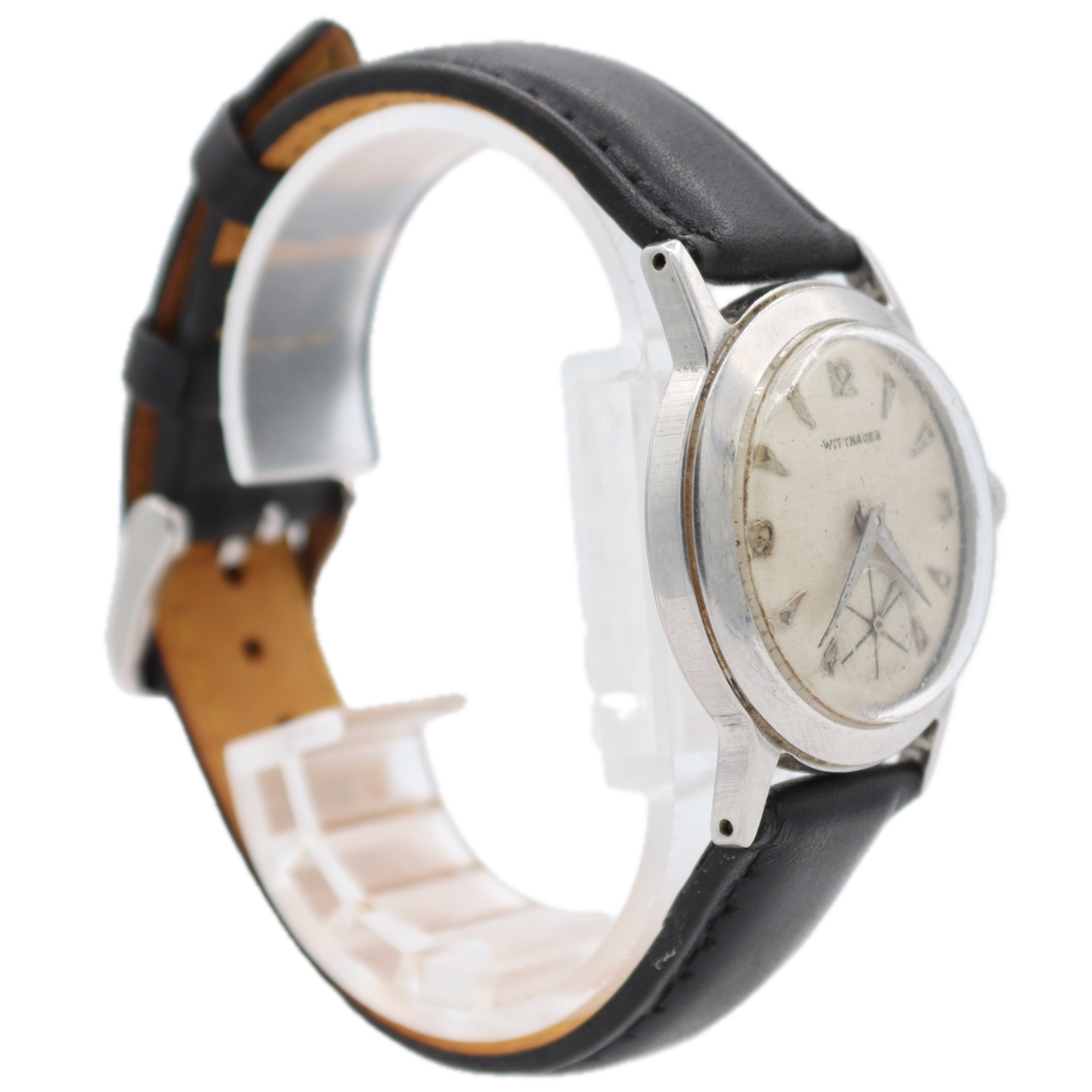 Vintage 31.5mm Wittnauer 17 Jewel Men's Mechanical Wristwatch 10SB Swiss Steel