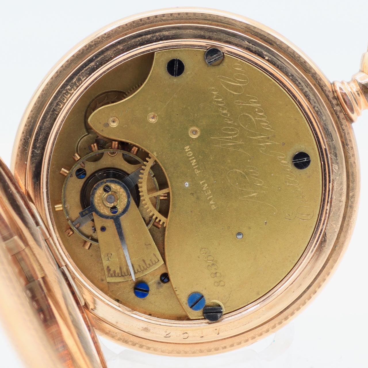Antique 18s 1881 New Mexico Eastern Mechanical Hunter Pocket Watch Gold FIlled