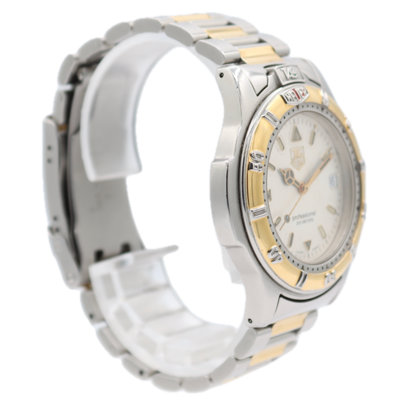 TAG Heuer WF1120-0 Professional 4000 Men's Quartz Wristwatch ETA955.112 Two Tone