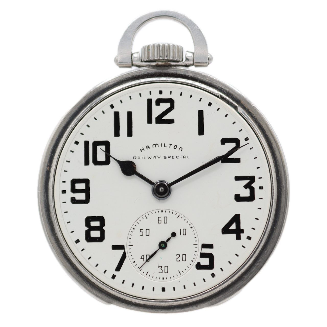 Vintage 16s 1952 Hamilton 21j Railroad Pocket Watch 992B Stainless Steel USA