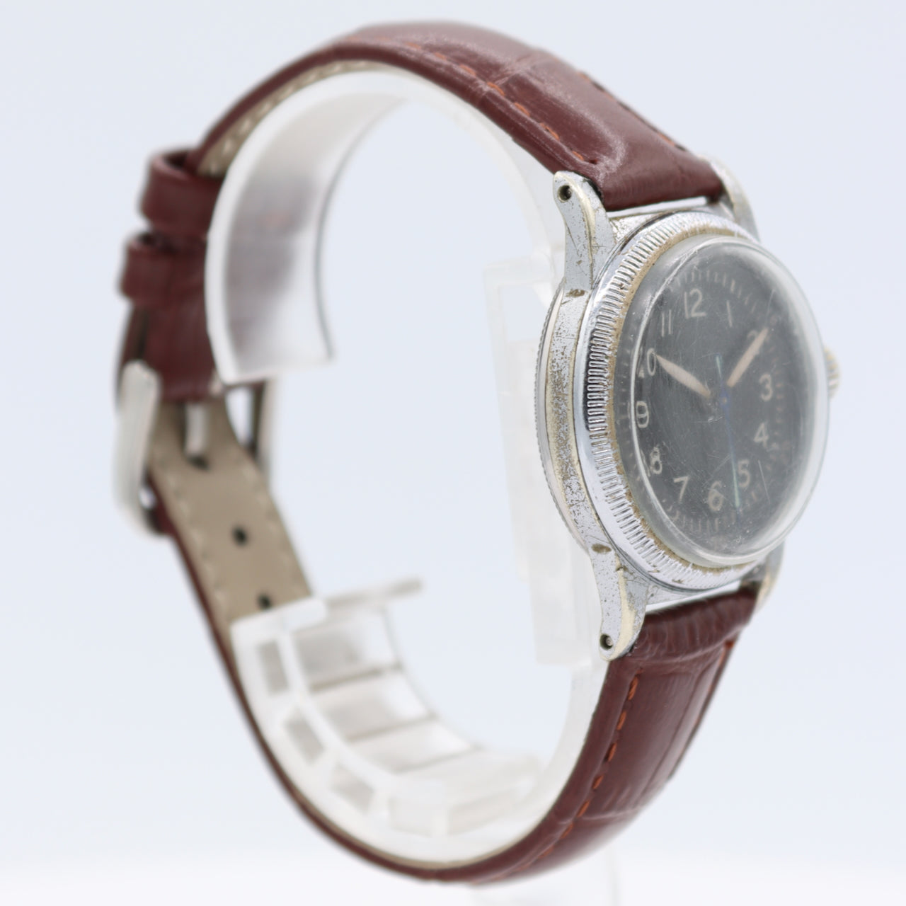 1942 Waltham Type A-11 Men's Mechanical Wristwatch USA Steel & Gold Coin Edge
