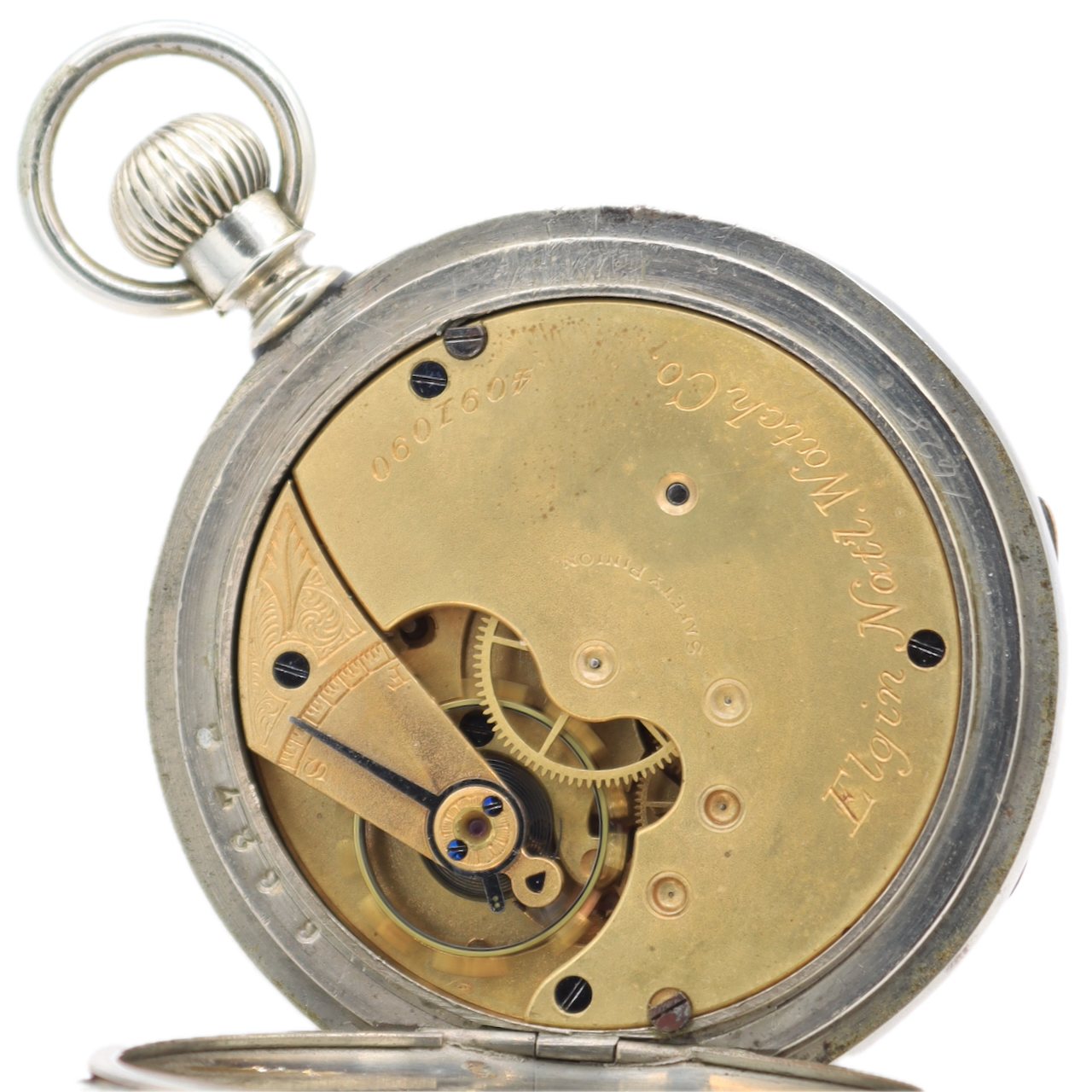 Antique 16s 1891 Elgin 7 Jewel Mechanical Open Face Pocket Watch 104 USA