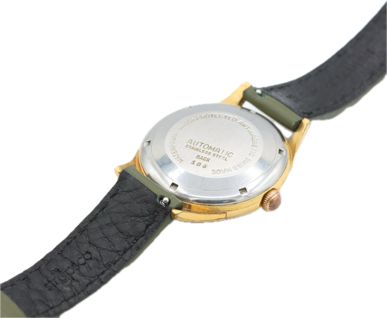 Vintage 34mm Helvetia 106 "Waterproof" Men's Automatic Wristwatch 837 Swiss