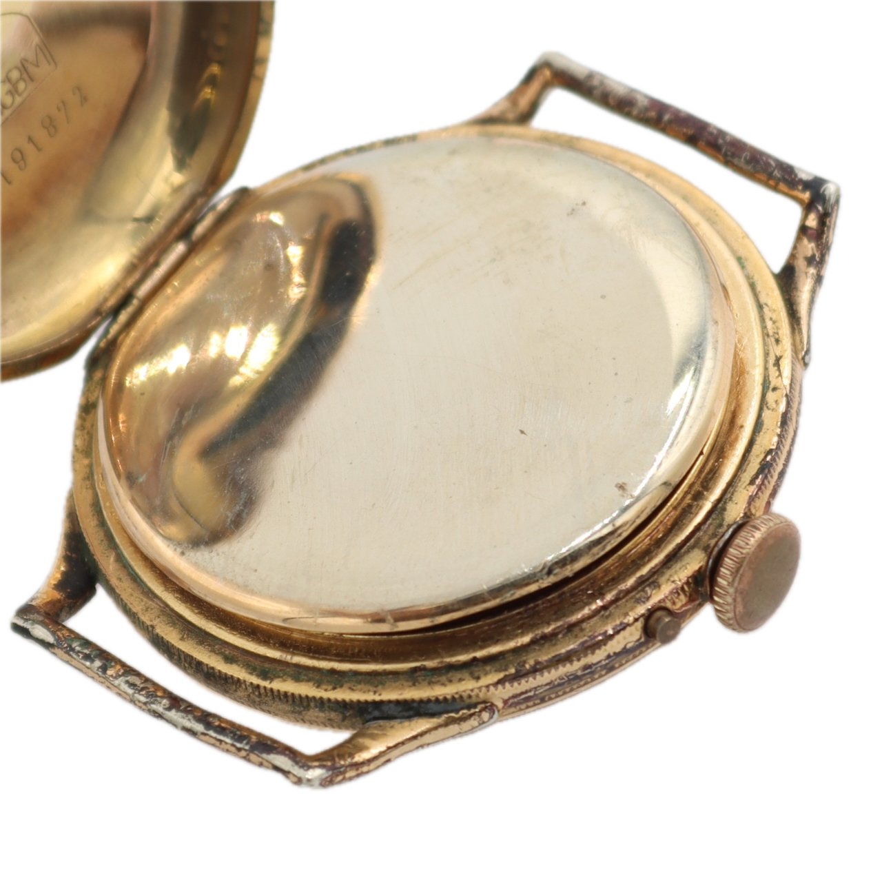 Vintage 35.5mm Metoda Hunter Case Men's Mechanical Wristwatch Swiss Gold Plated