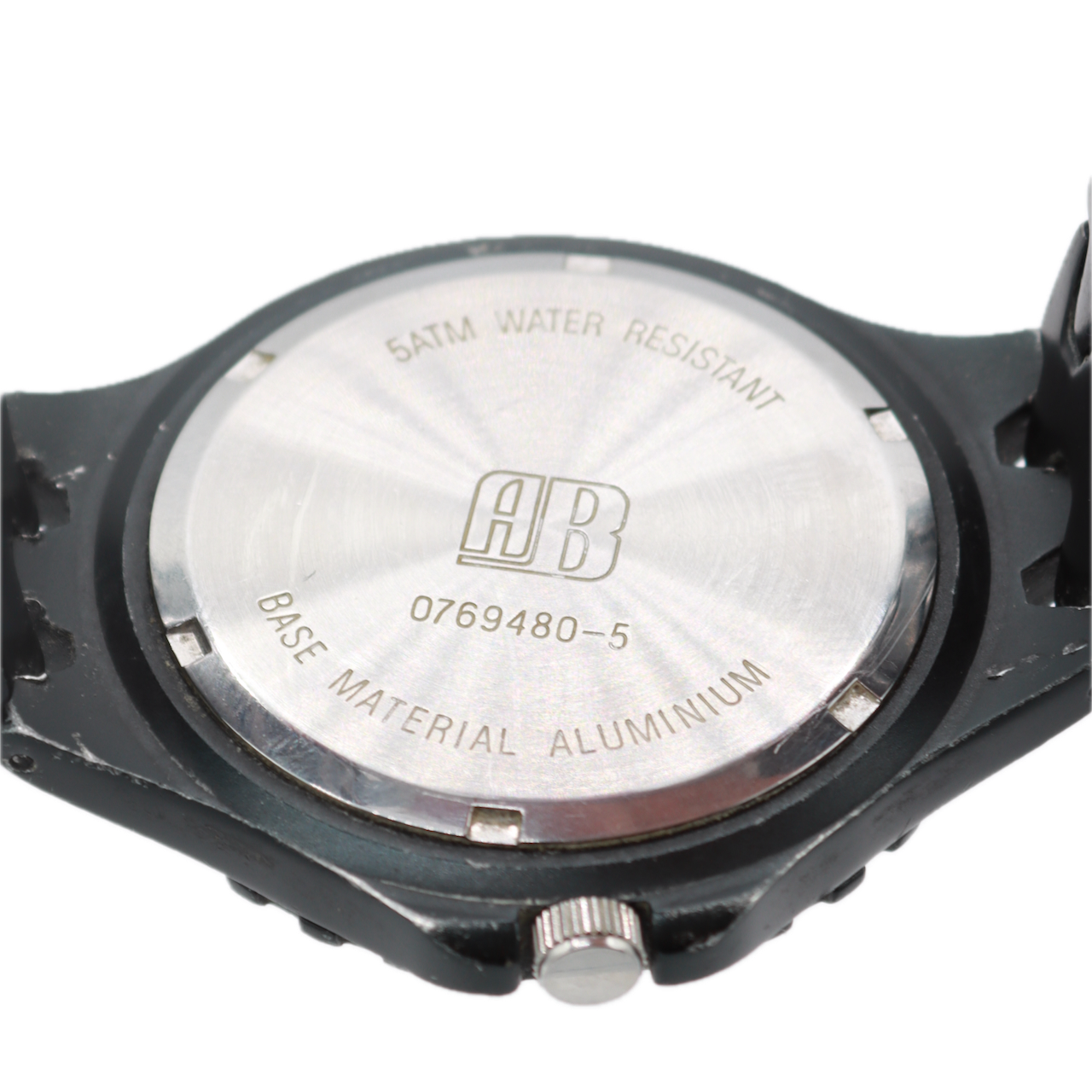 Vintage AB Green Waffle Diver Men's Quartz Wristwatch Aluminium & Chrome