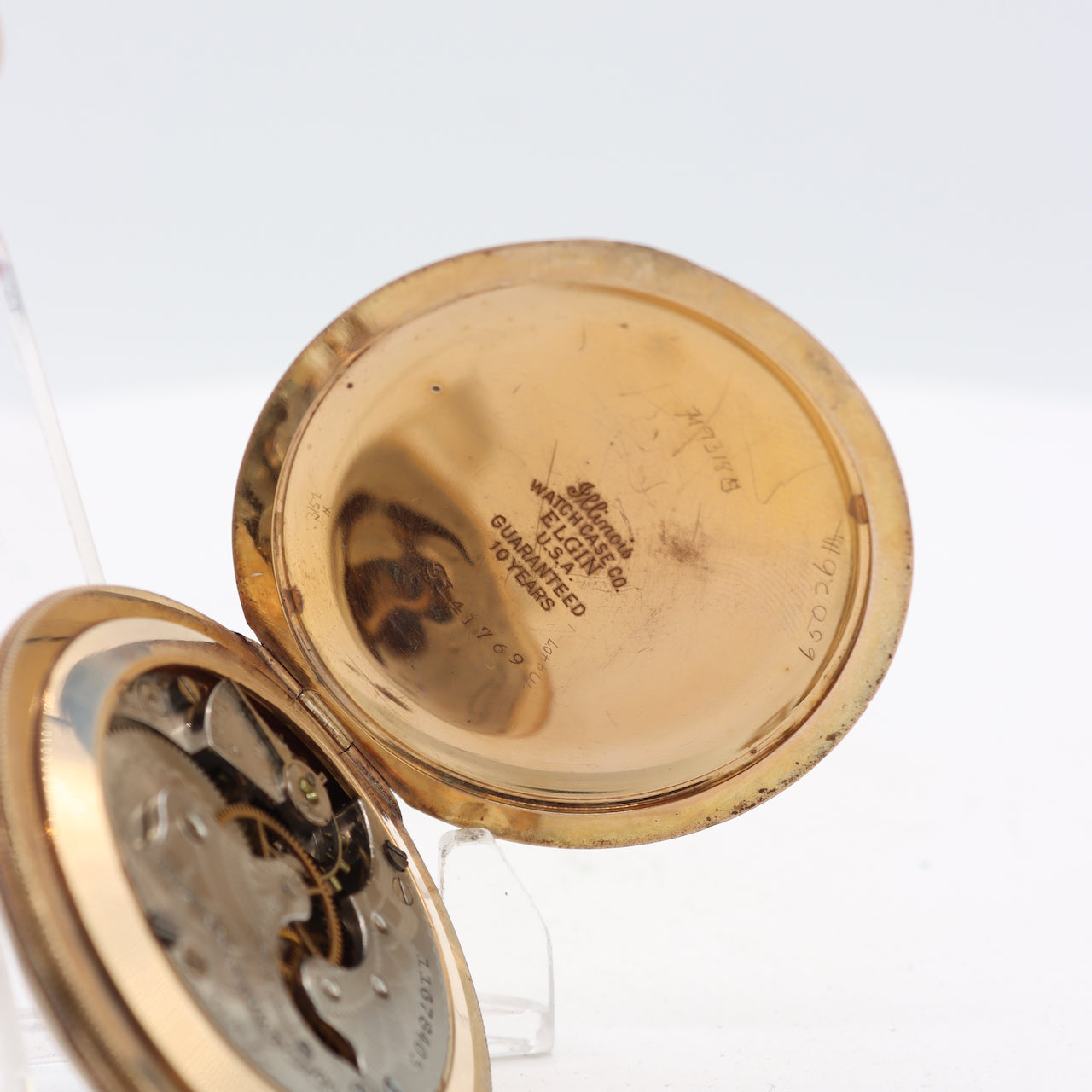 Antique 6s 1905 Elgin Blue Enamel Hunter Config. Pocket Watch 286 10 Year GF