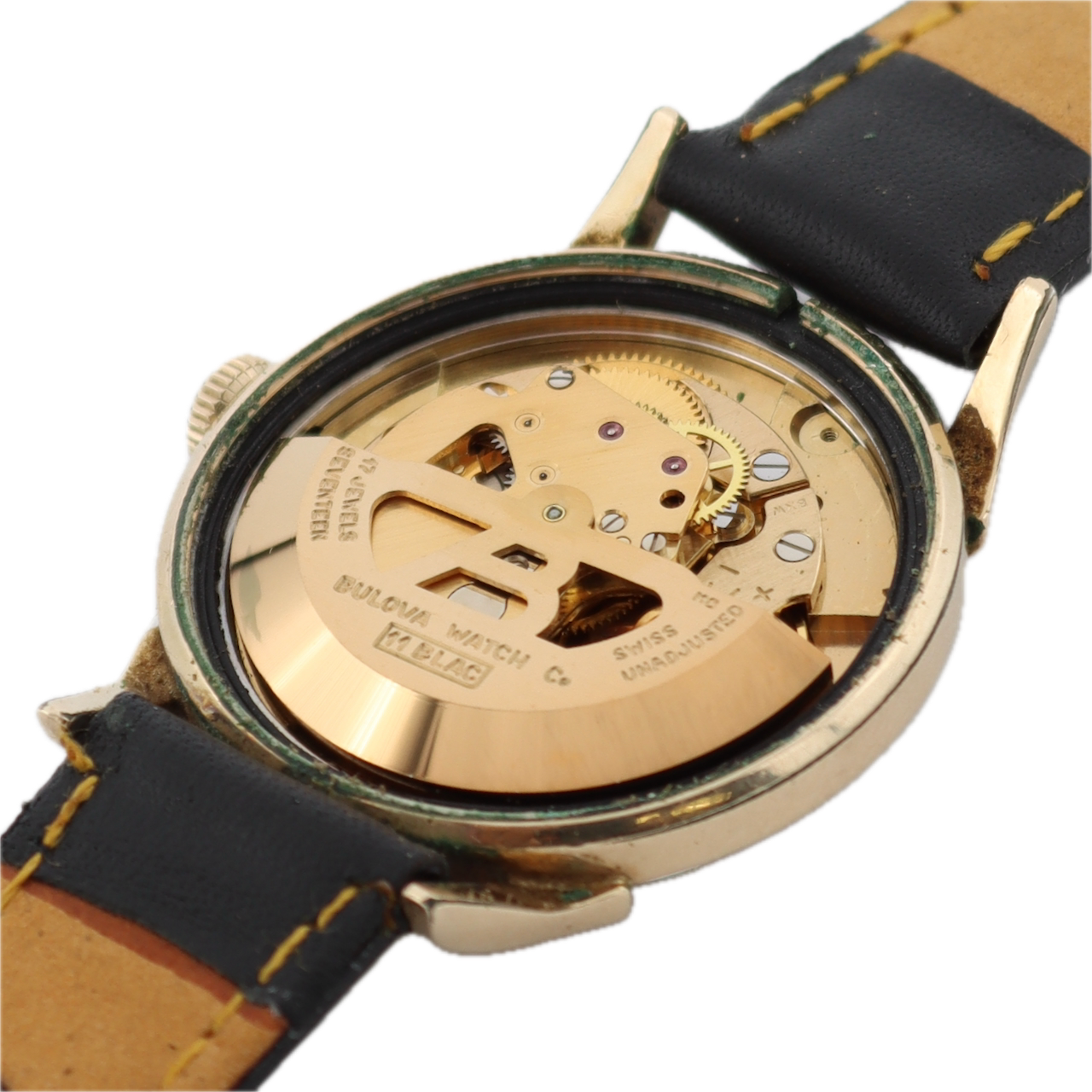 Vintage 1968 Bulova 2062 Elegant Men's Mechanical Wristwatch 11BLAC 10k RGP