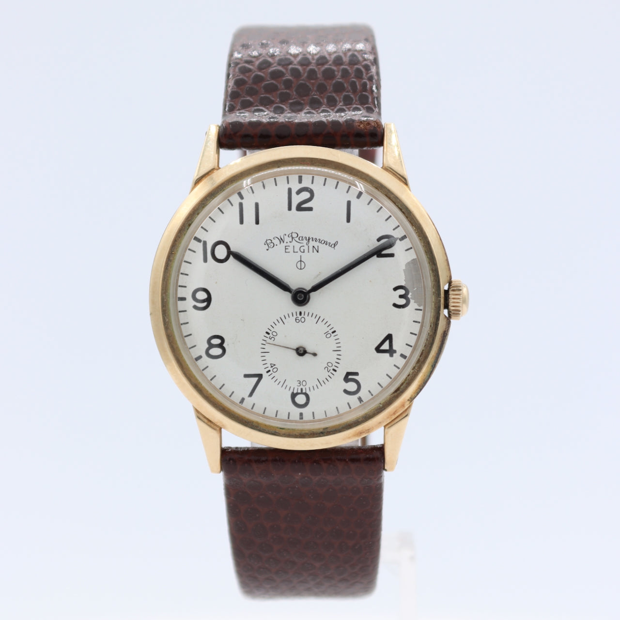 Vintage Elgin 2286YFS B.W.Raymond Men's Mechanical Wristwatch 730A 10k GF W/Box