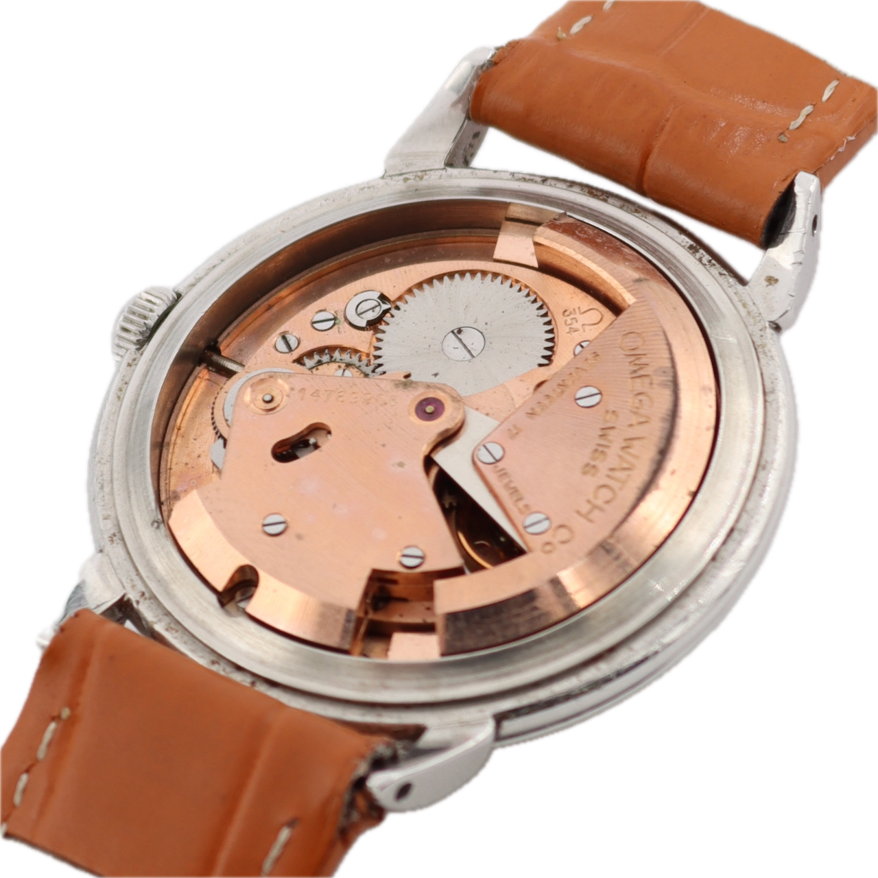 Vintage 35mm 1955 Omega 2446-1 Bumper Men's Automatic Wristwatch Steel Classic