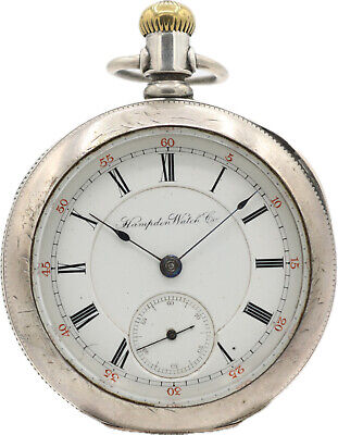Antique 18 Size Hampden Model 3 15 Jewel Mechanical Pocket Watch Coin Silver
