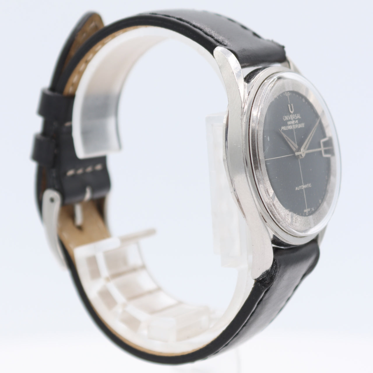 Vintage Universal Geneve 204503-2BD Polerouter Date Men's Wristwatch Steel