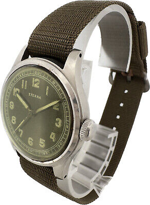 Vintage Eterna Military 17 Jewel Men Bumper Automatic Wristwatch 833 Swiss Steel