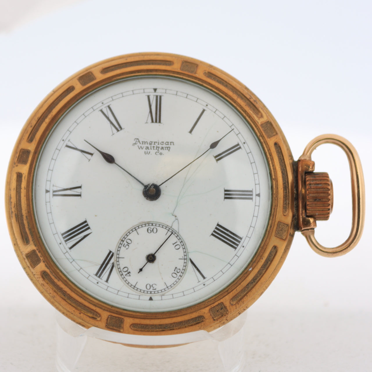 Antique 14 Size Waltham 11 Jewel Mechanical Hunter Pocket Watch 12 Gold Tone