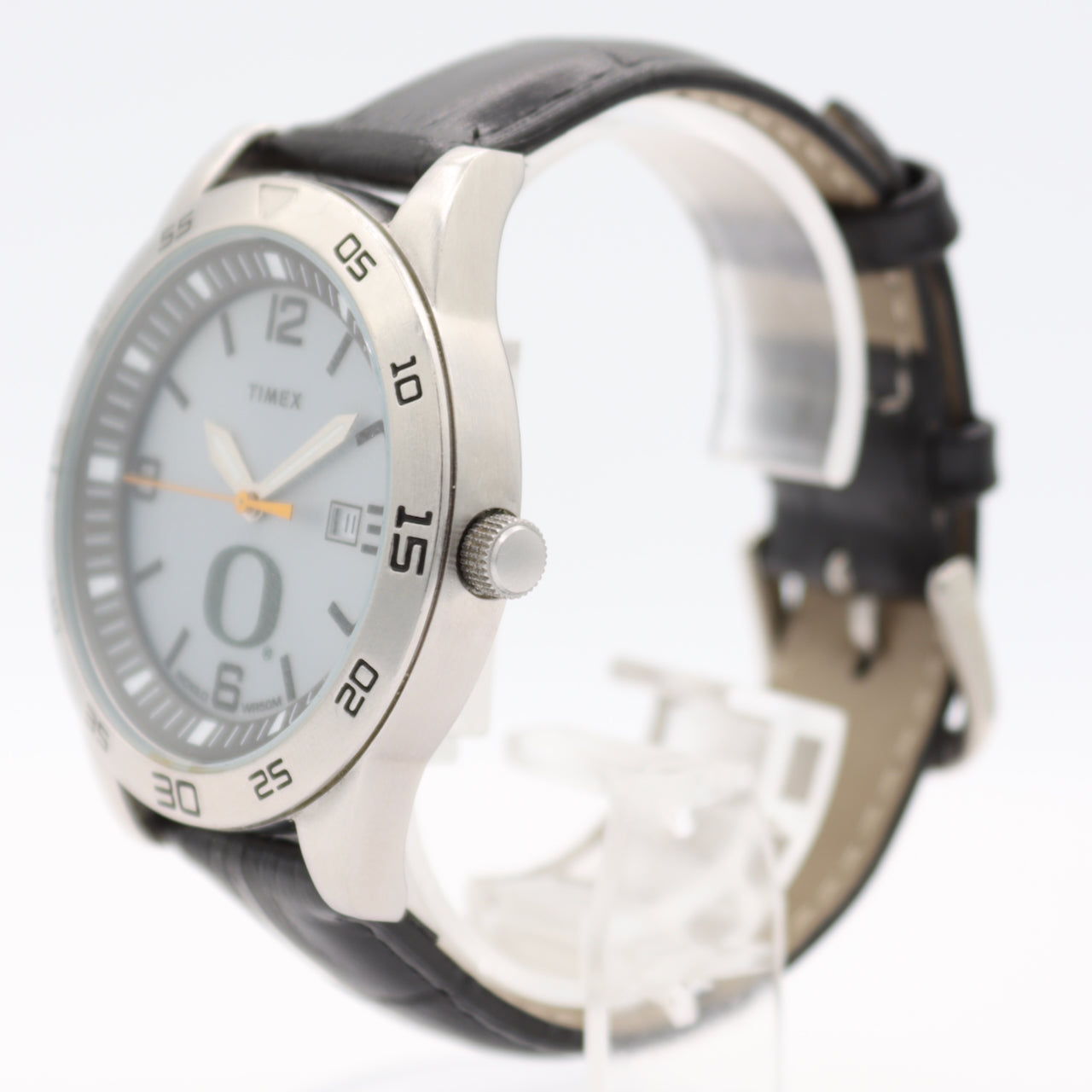 42mm Timex Indiglo WR50M Men's Quartz Wristwatch Steel University of Oregon