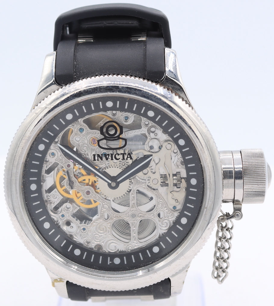 Invicta 1088 50yr Russian Diver Skeleton Men's Mechanical Wristwatch Steel