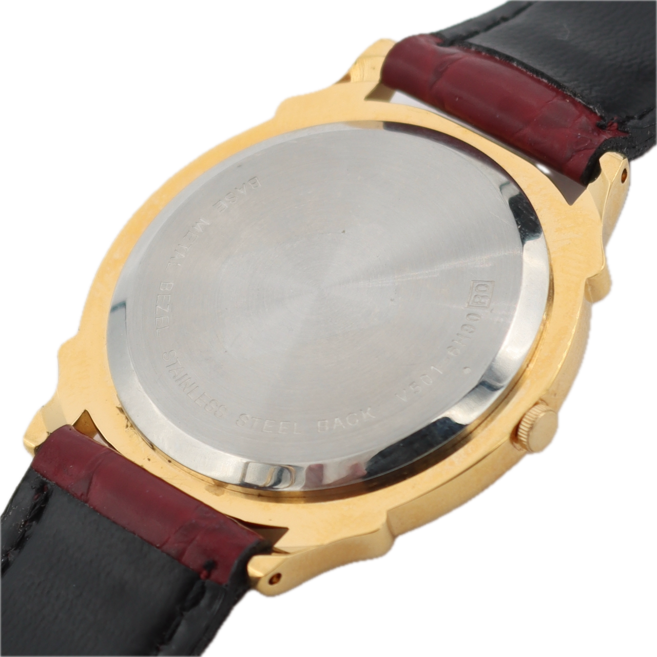 32mm Lorus V501-6H90 Pink Dial Ladies Quartz Wristwatch Japan Gold Tone W/ Box