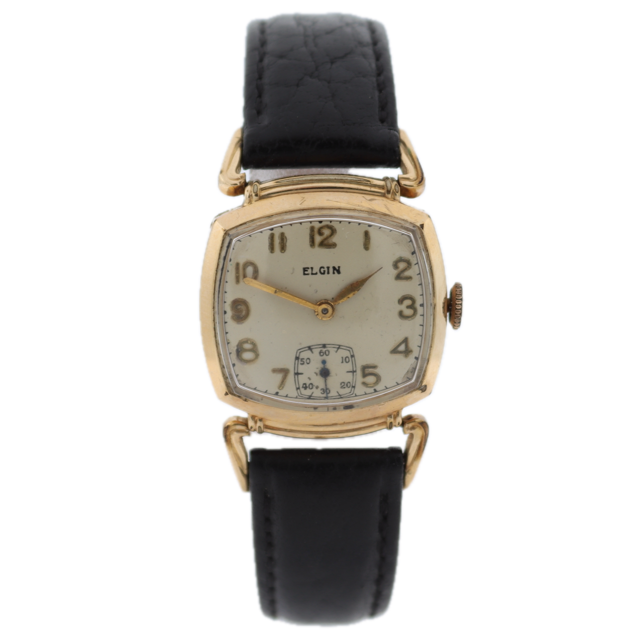 Vintage 1941 Elgin 6612A Flex Lugs Men's Mechanical Wristwatch 554 USA 10k GF
