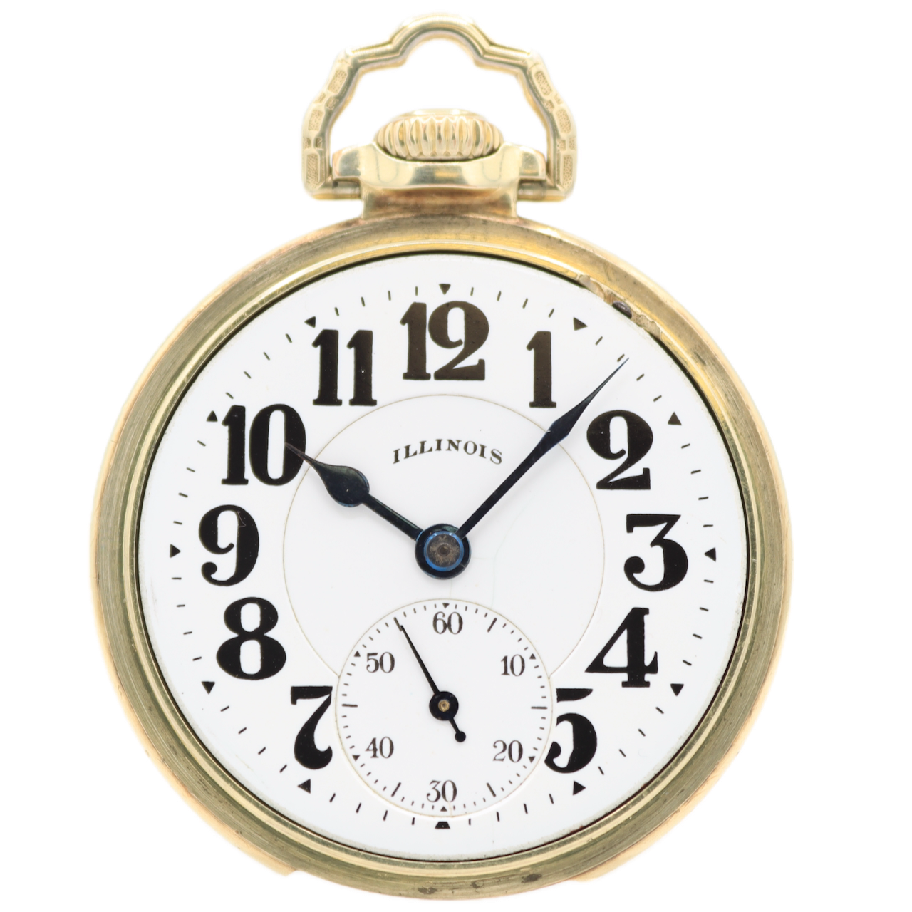 Antique 16 Size Illinois Bunn Special 60H 21J Mechanical Pocket Watch 14k GF