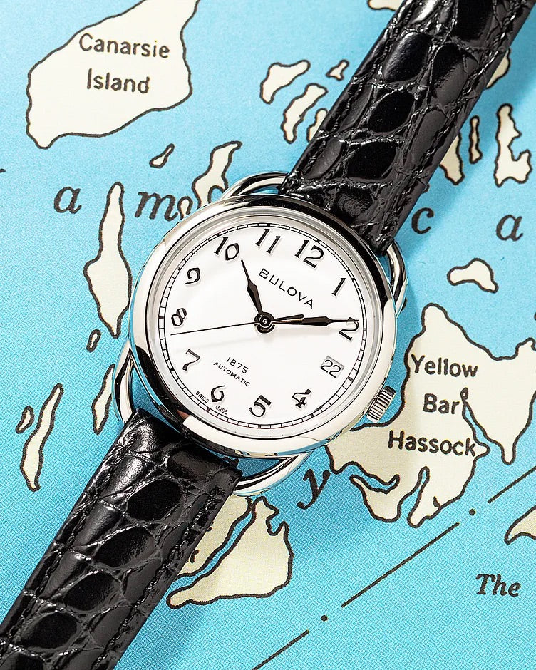 34mm Bulova 96M152 JB Collection Commodore Men's Automatic Wristwatch Steel