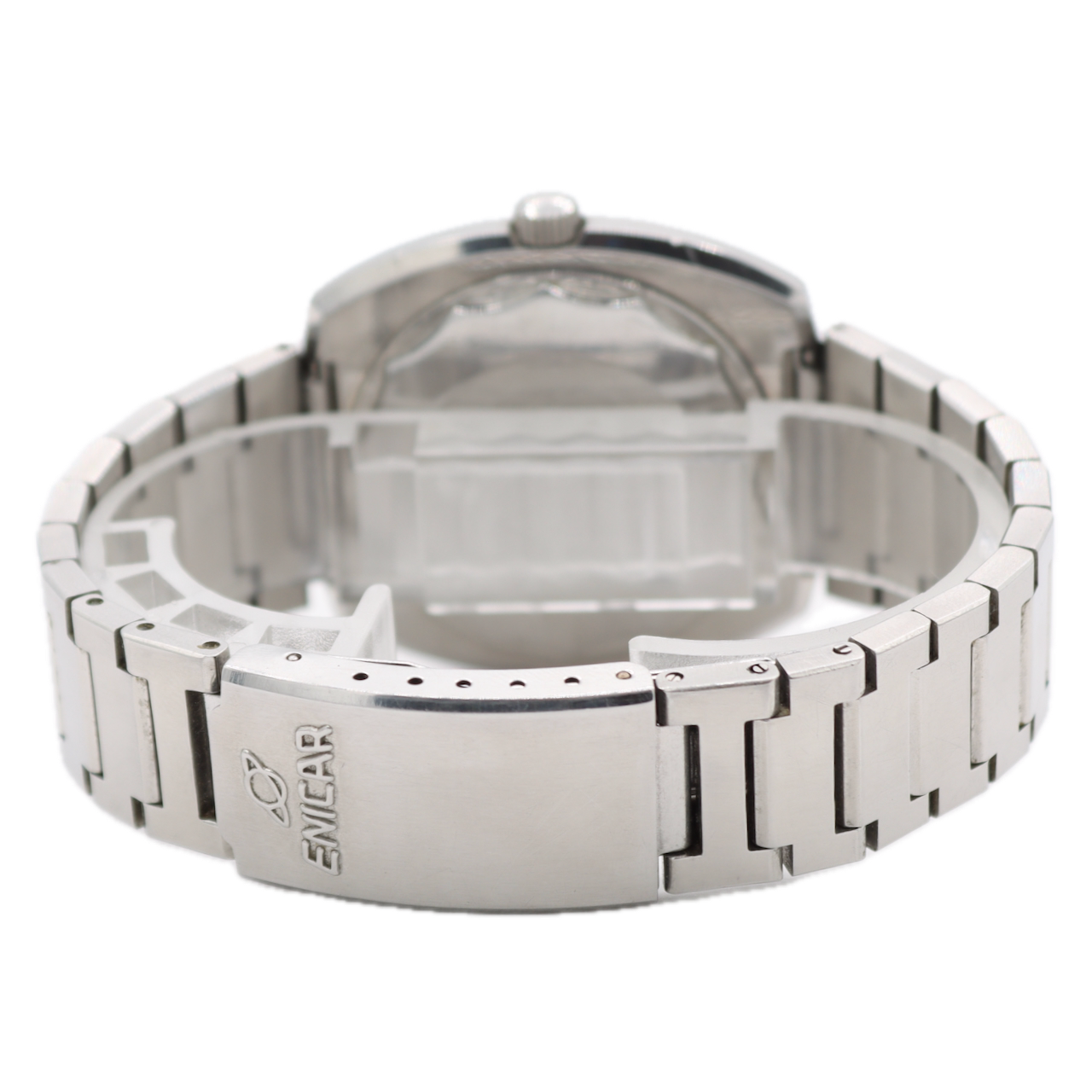 Vintage 39mm Enicar Ocean Pearl Men's Automatic Wristwatch Swiss Steel Day Date