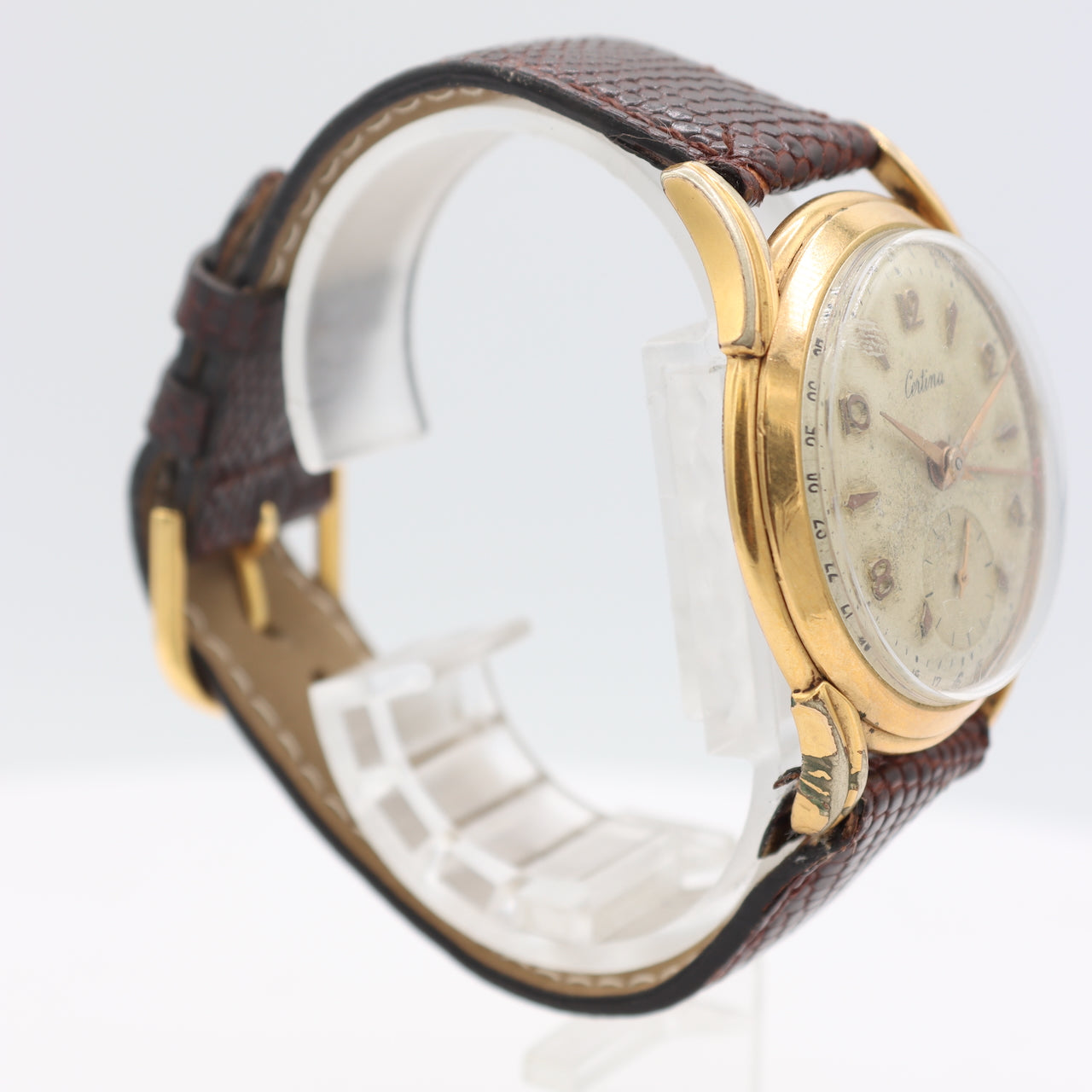 Vintage Certina Date Calendar Men's Mechanical Wristwatch KF 320 Swiss Gold Tone