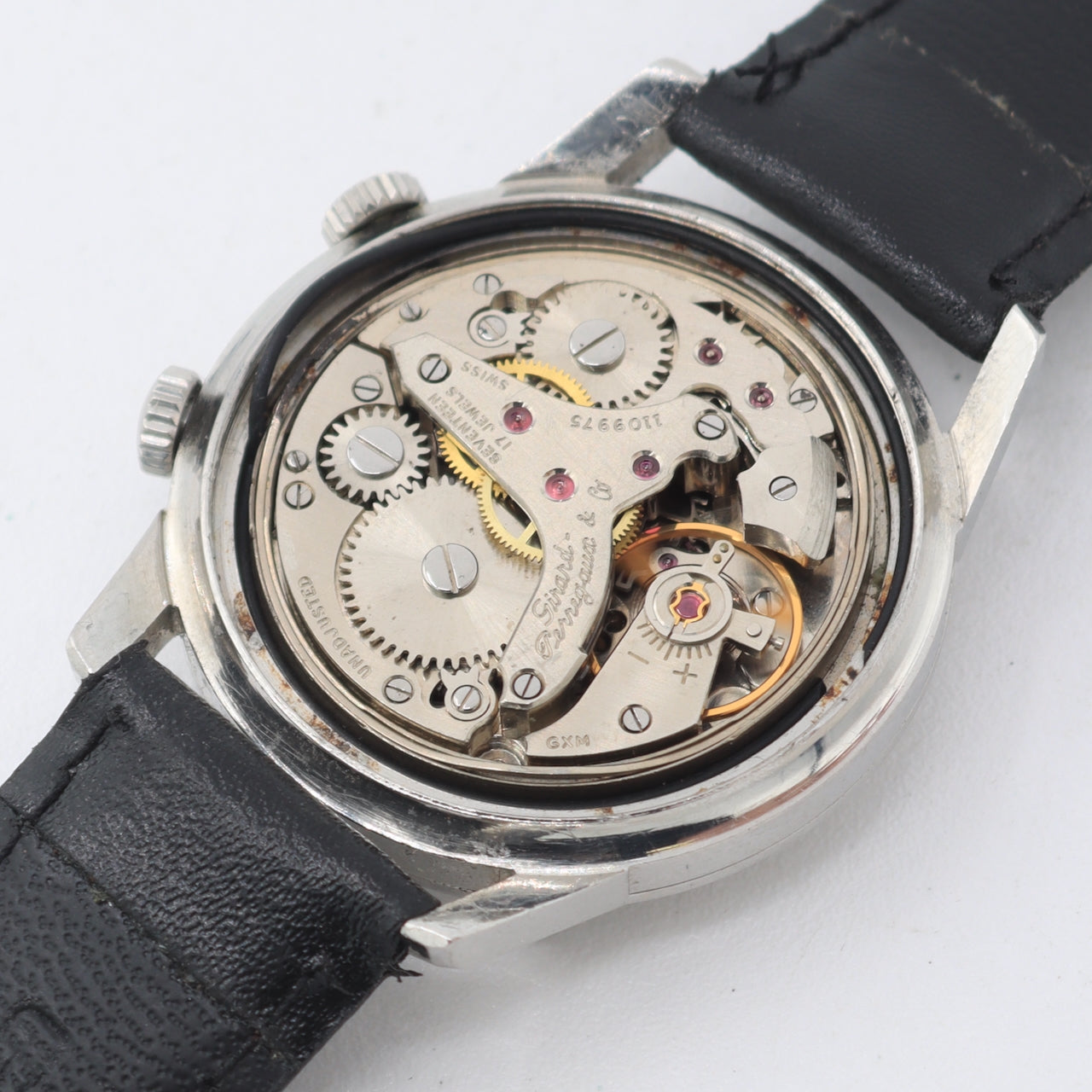 Vintage Clebar Bi Compax Men's Chronograph Wristwatch Swiss Stainless Steel