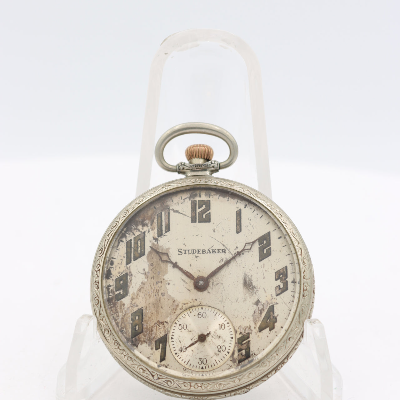 Antique 12s 1920 South Bend 19 Jewel Pocket Watch 429 14k White GF