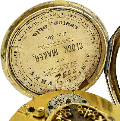 Antique Key Wind Fusee Pocket Watch French w Fancy Enamel Painted Scene Dial