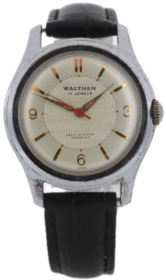Vintage Waltham Chain Dial Men's Automatic Wristwatch AS 1361 N Steel & Chrome
