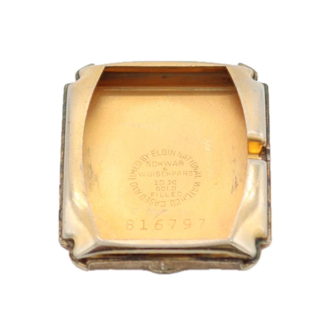 Vintage 1948 Elgin Rectangle Dress Men's Mechanical Wristwatch 623 USA 10k GF