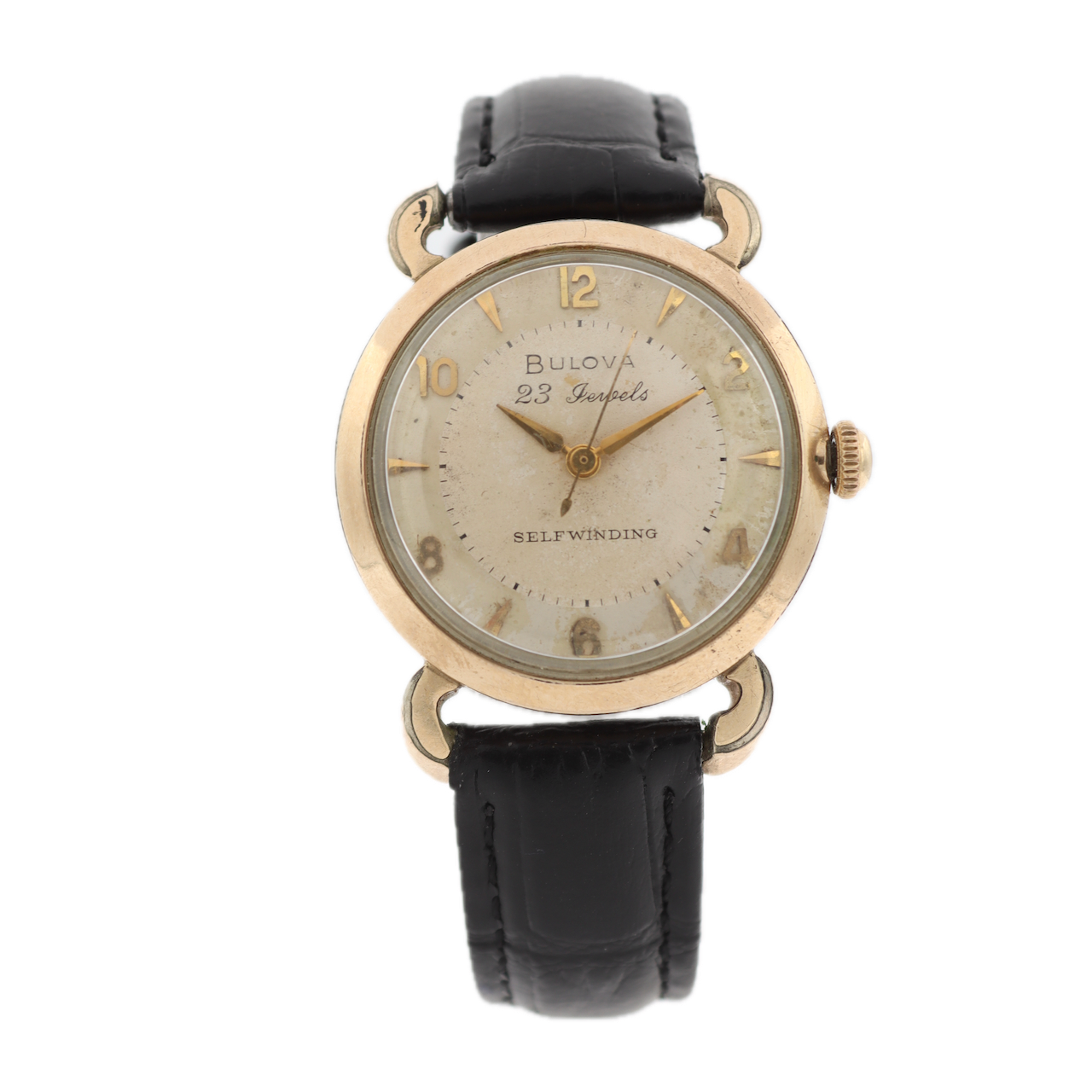Vintage 1957 Bulova 23 Men's Automatic Wristwatch 10BPAC USA 10k RGP & Steel
