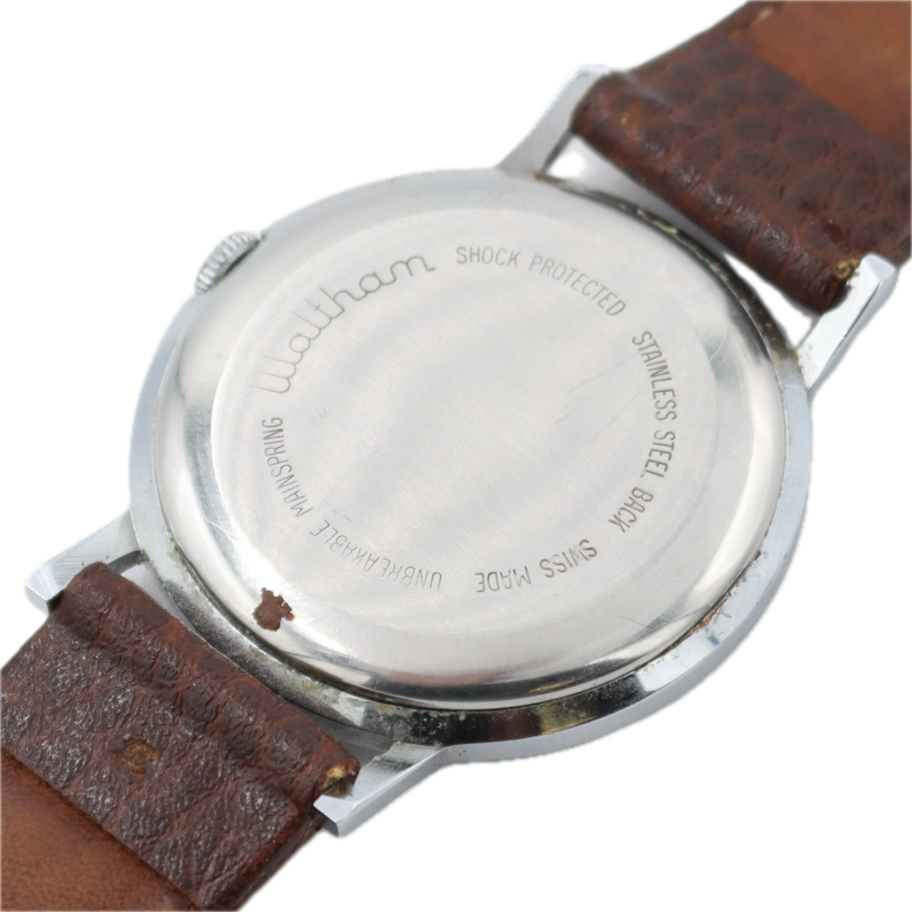 Vintage Waltham Men's Mechanical Wristwatch A. Schild 1525 Swiss Chrome Plated