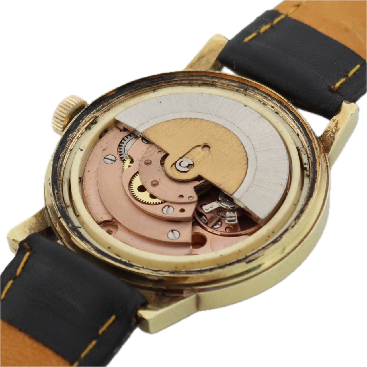 Vintage 35mm 1971 Omega Gold Date Men's Automatic Wristwatch Swiss Gold Plated